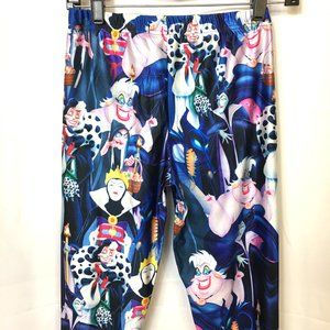 Maleficent Cruella Ursula Stretch  Leggings NWT
